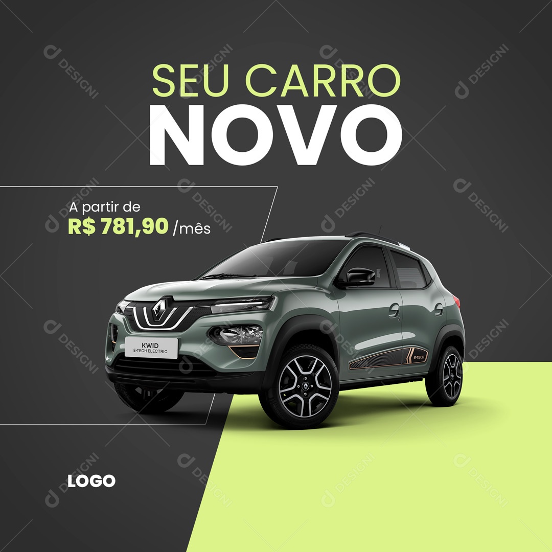 Social Media Concessionária Seu Carro Novo PSD Editável
