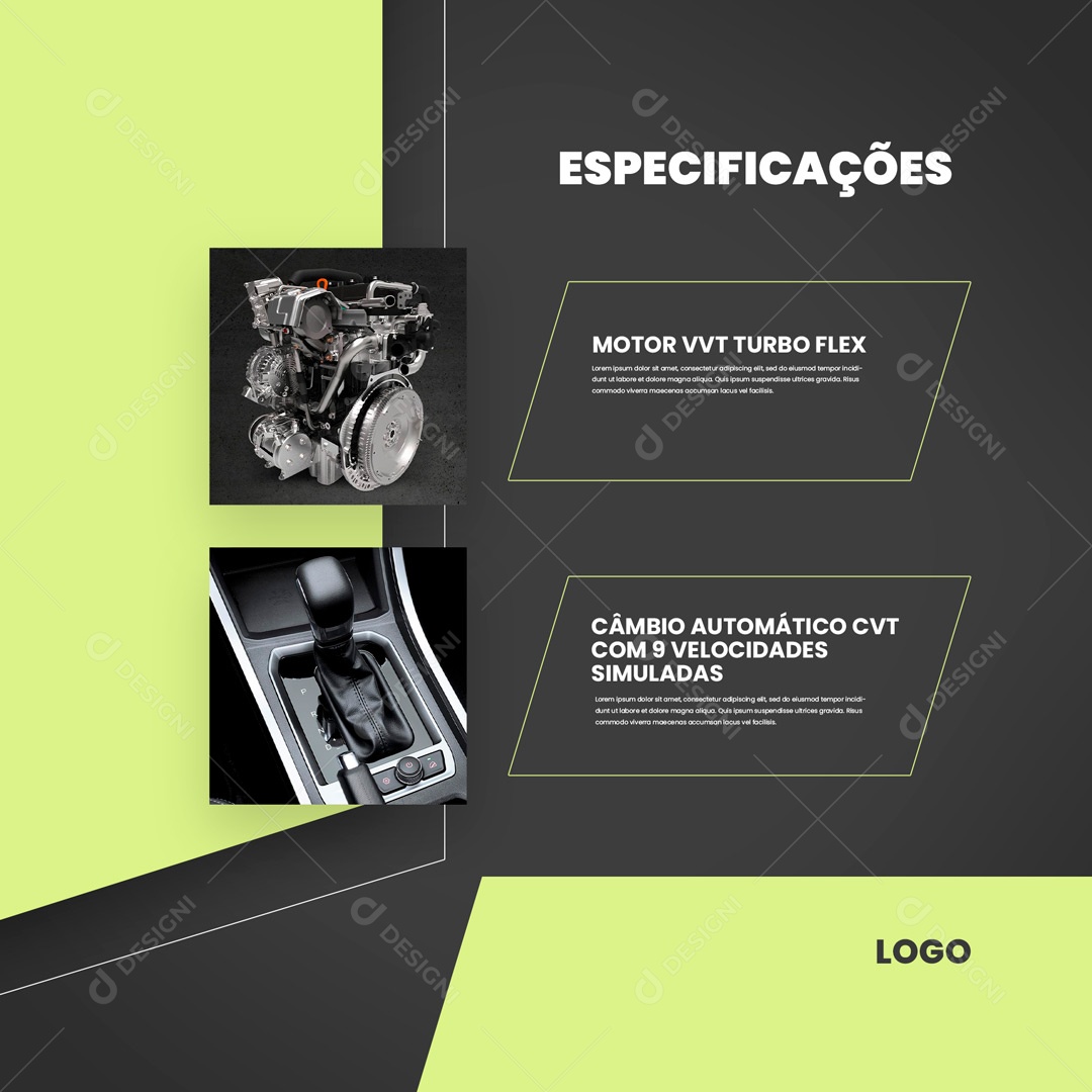 Social Media Concessionária Câmbio Automático PSD Editável