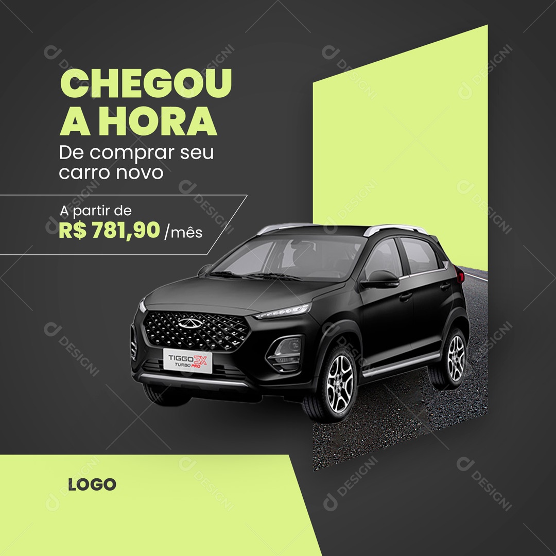 Social Media Concessionária Chegou a Hora de Comprar seu Carro Novo PSD Editável