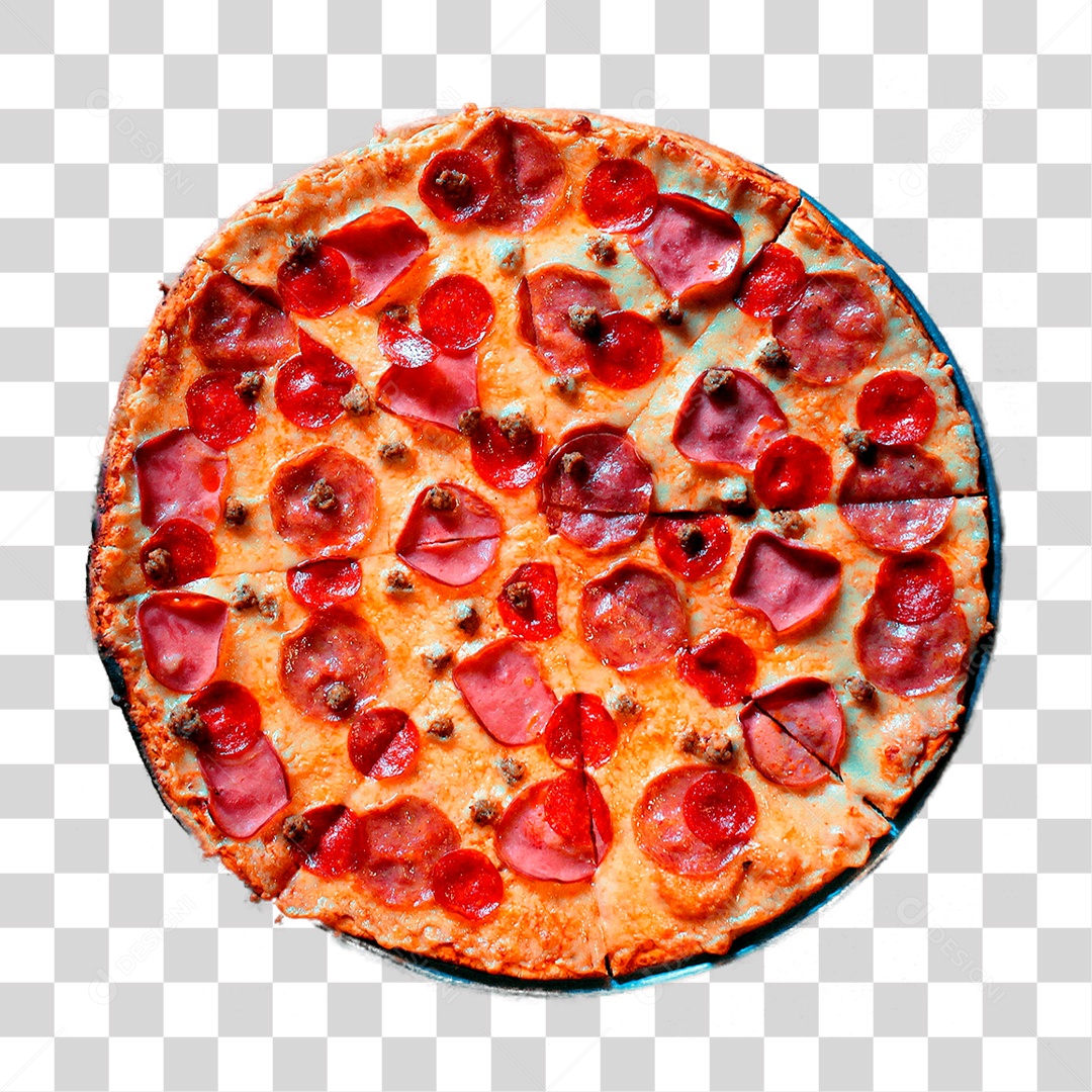 Pizza de Calabresa PNG Transparente