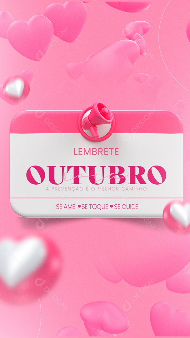 Story Lembrete A Prevenção é o Melhor Caminho Outubro Rosa Social Media PSD Editável