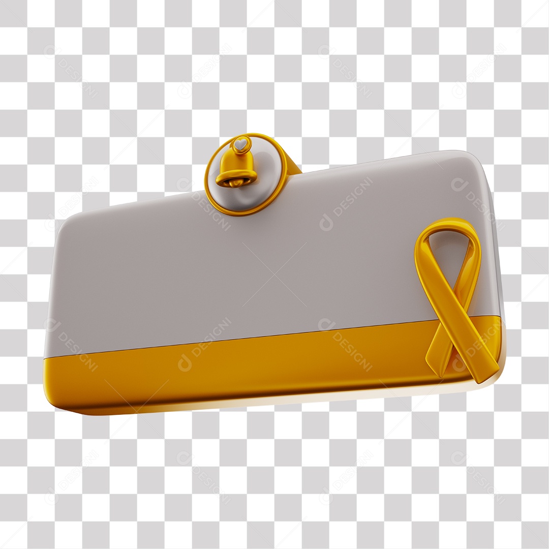 Elemento 3D Tag De Perguntas Redes Sociais Dourada PNG Transparente