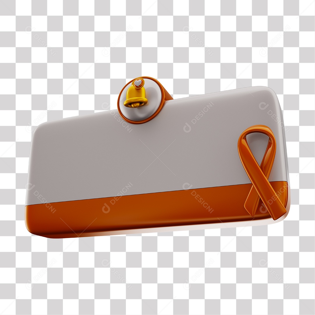 Elemento 3D Tag De Perguntas Redes Sociais Laranja PNG Transparente