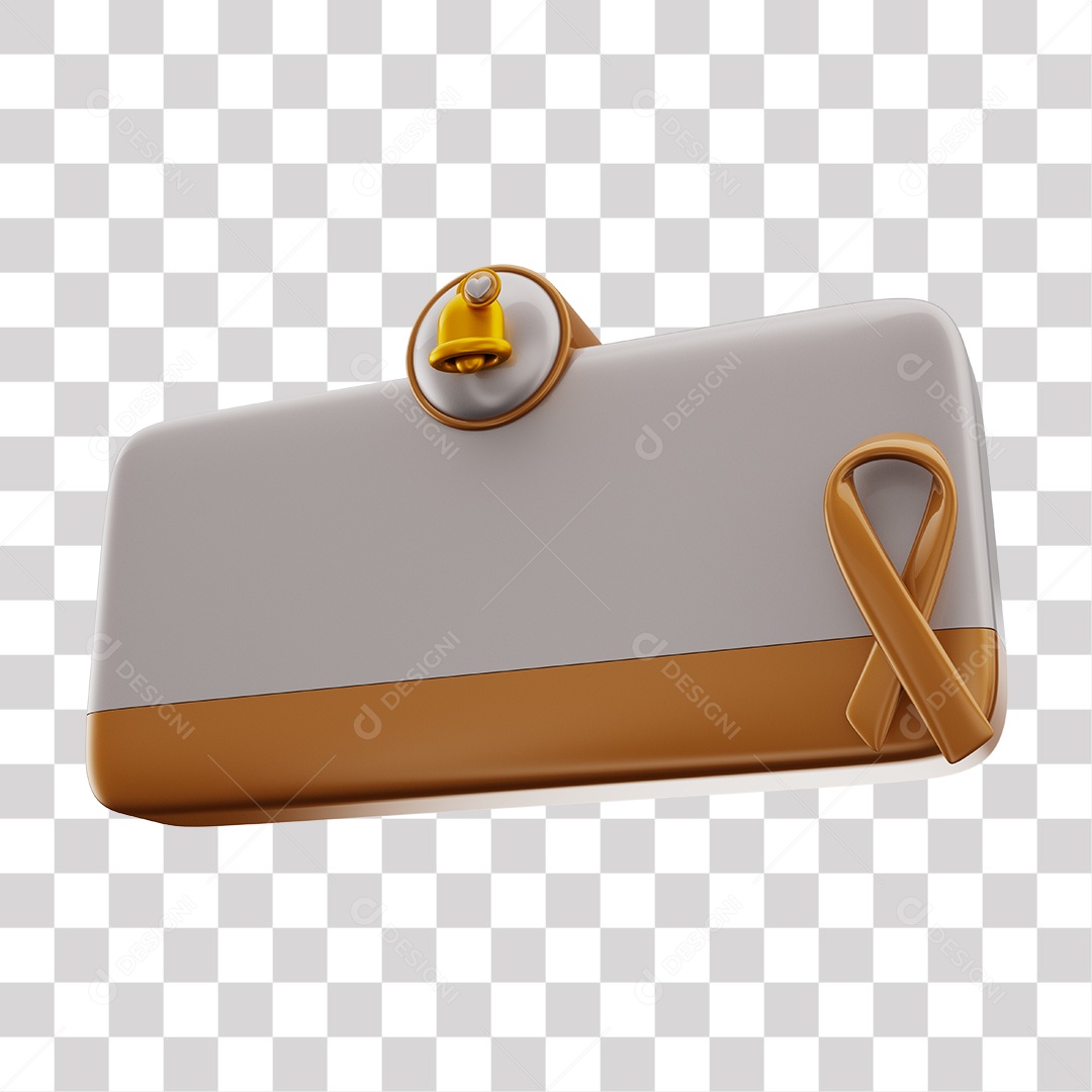 Elemento 3D Tag De Perguntas Redes Sociais Marrom PNG Transparente