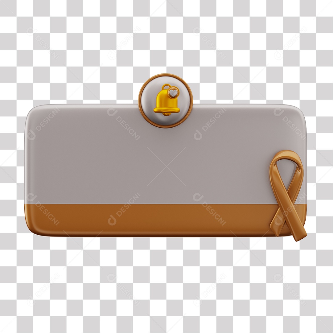 Elemento 3D Tag De Perguntas Redes Sociais Marrom PNG Transparente