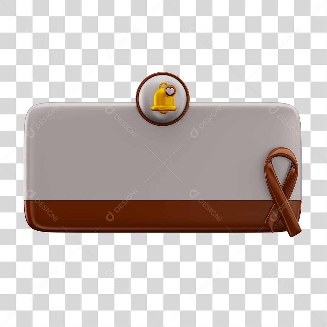 Elemento 3D Tag De Perguntas Redes Sociais Marrom PNG Transparente