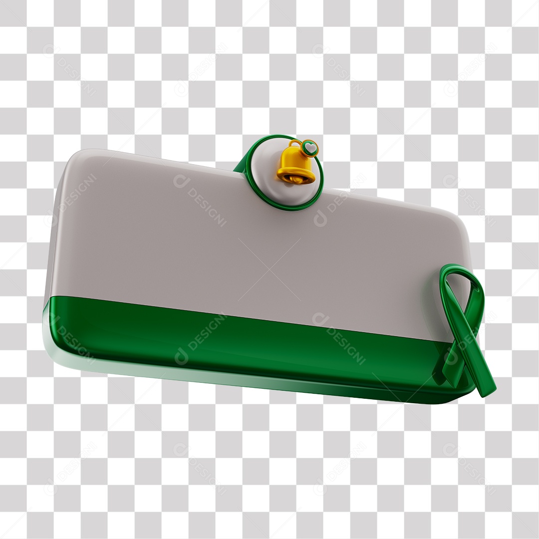 Elemento 3D Tag De Perguntas Redes Sociais Verde PNG Transparente