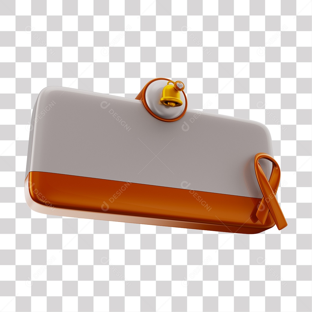 Elemento 3D Tag De Perguntas Redes Sociais Laranja PNG Transparente