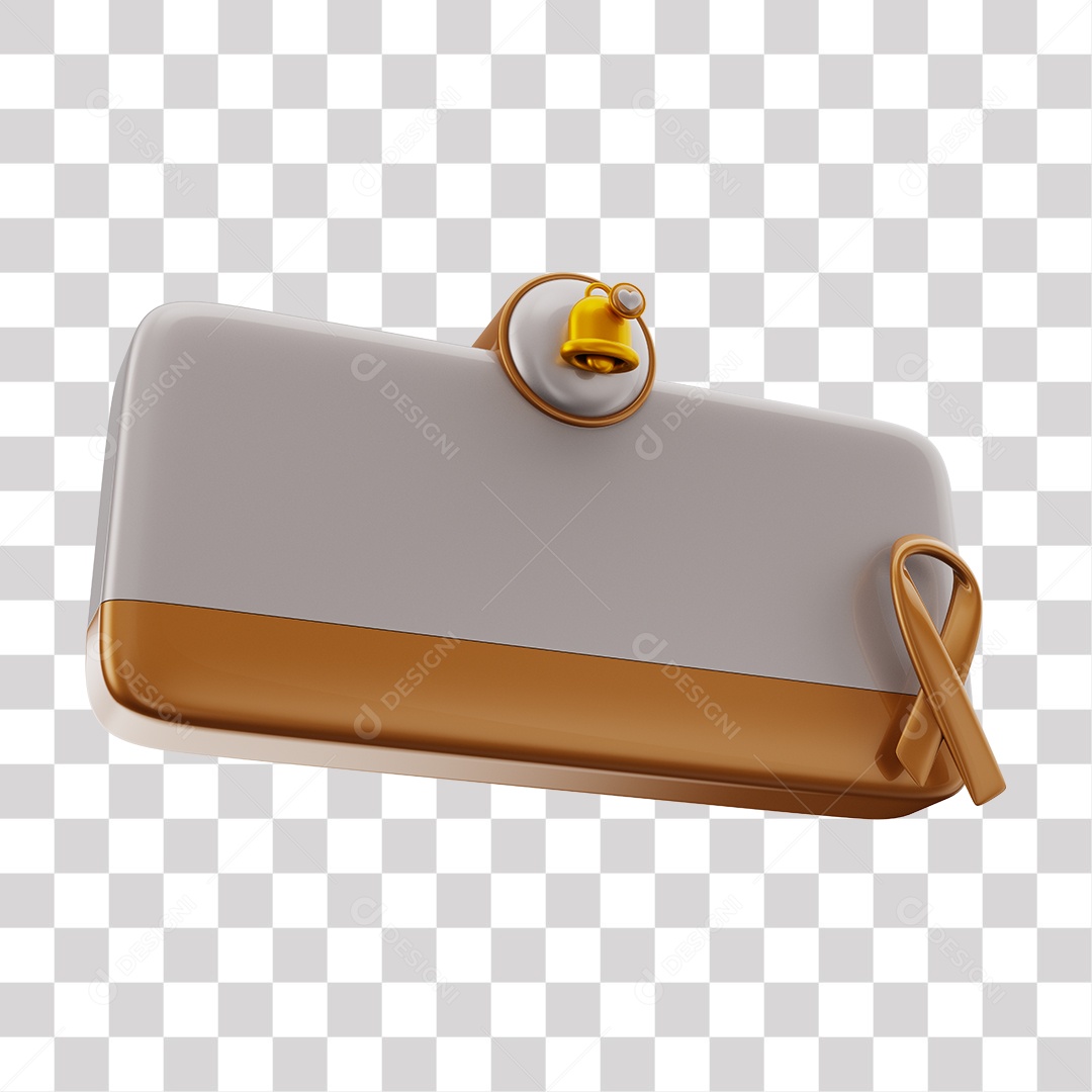 Elemento 3D Tag De Perguntas Redes Sociais Marrom PNG Transparente