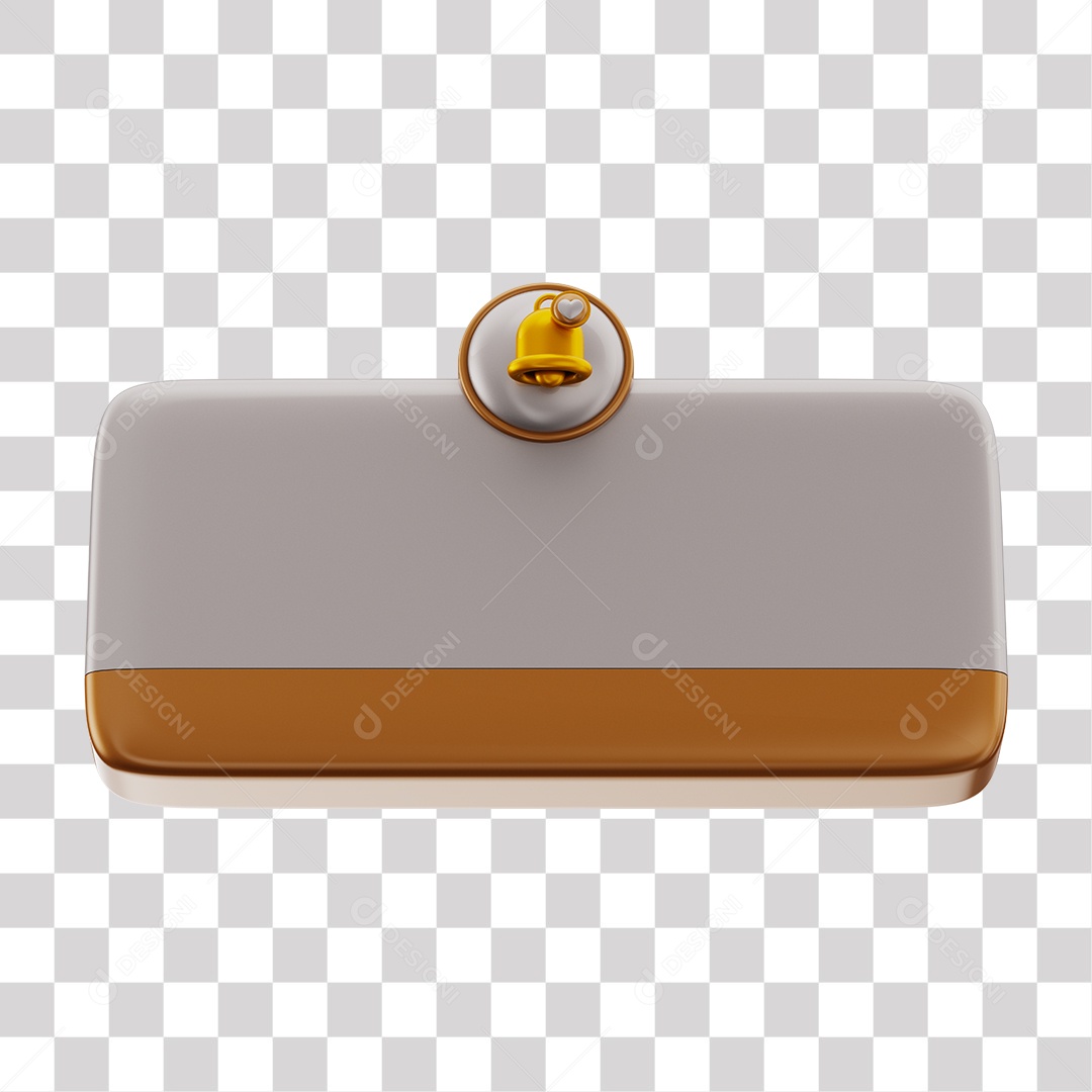 Elemento 3D Tag De Perguntas Redes Sociais Marrom PNG Transparente