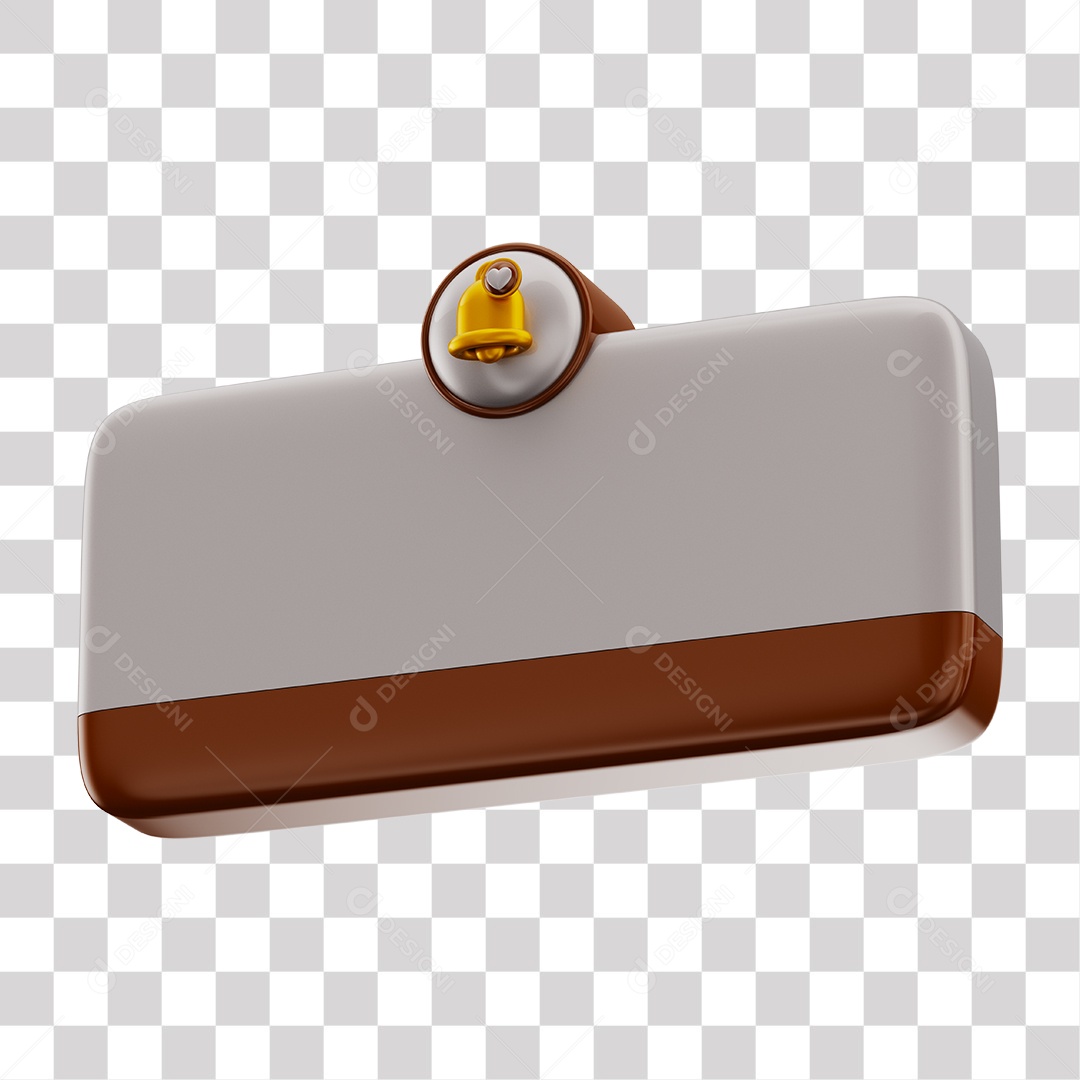 Elemento 3D Tag De Perguntas Redes Sociais Marrom PNG Transparente