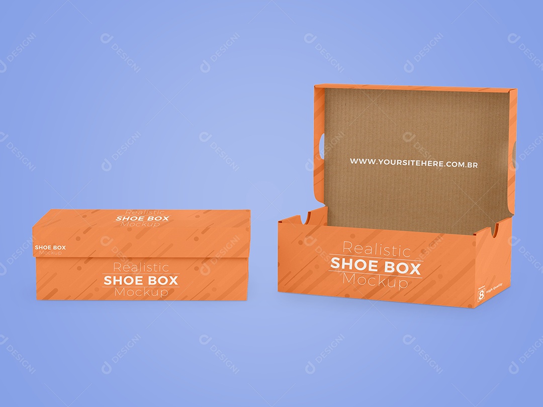 Caixa de Sapato Mockup Tênis PSD