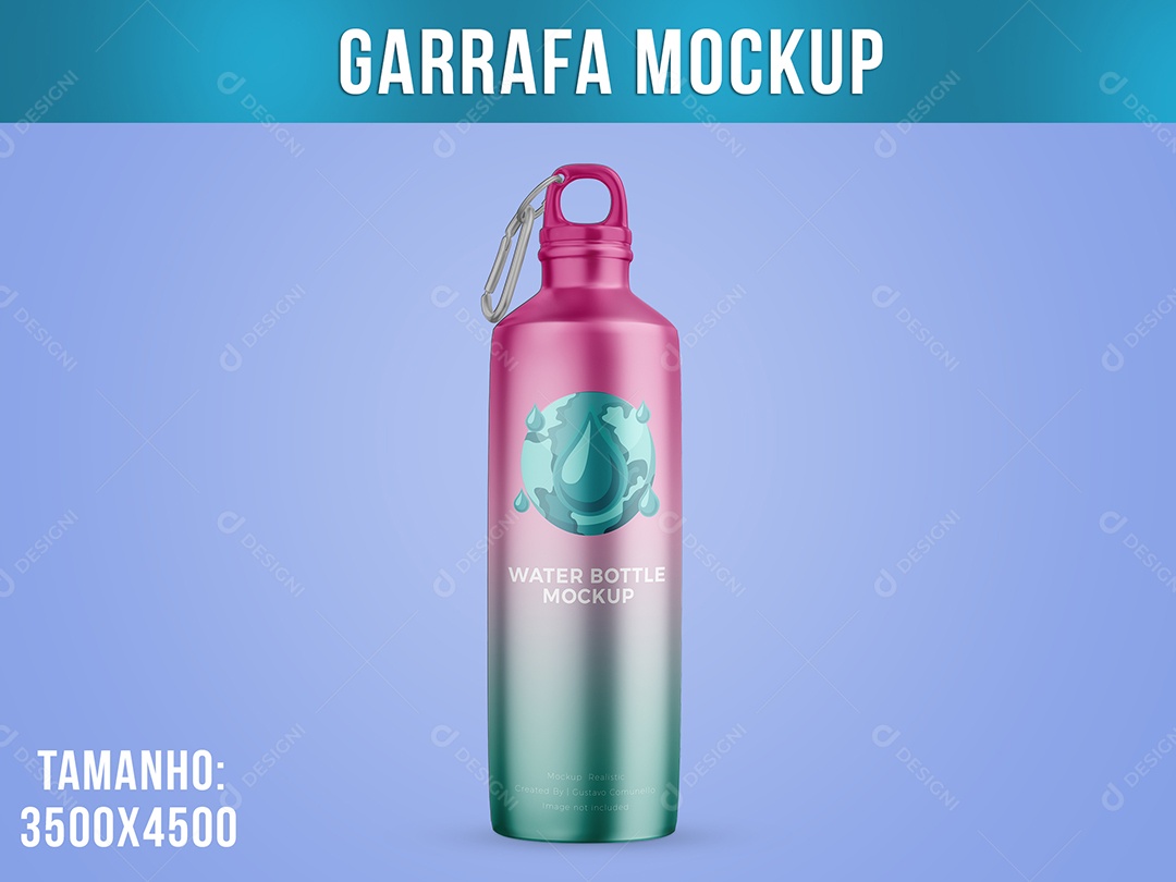 Garrafa de Água Mockup PSD