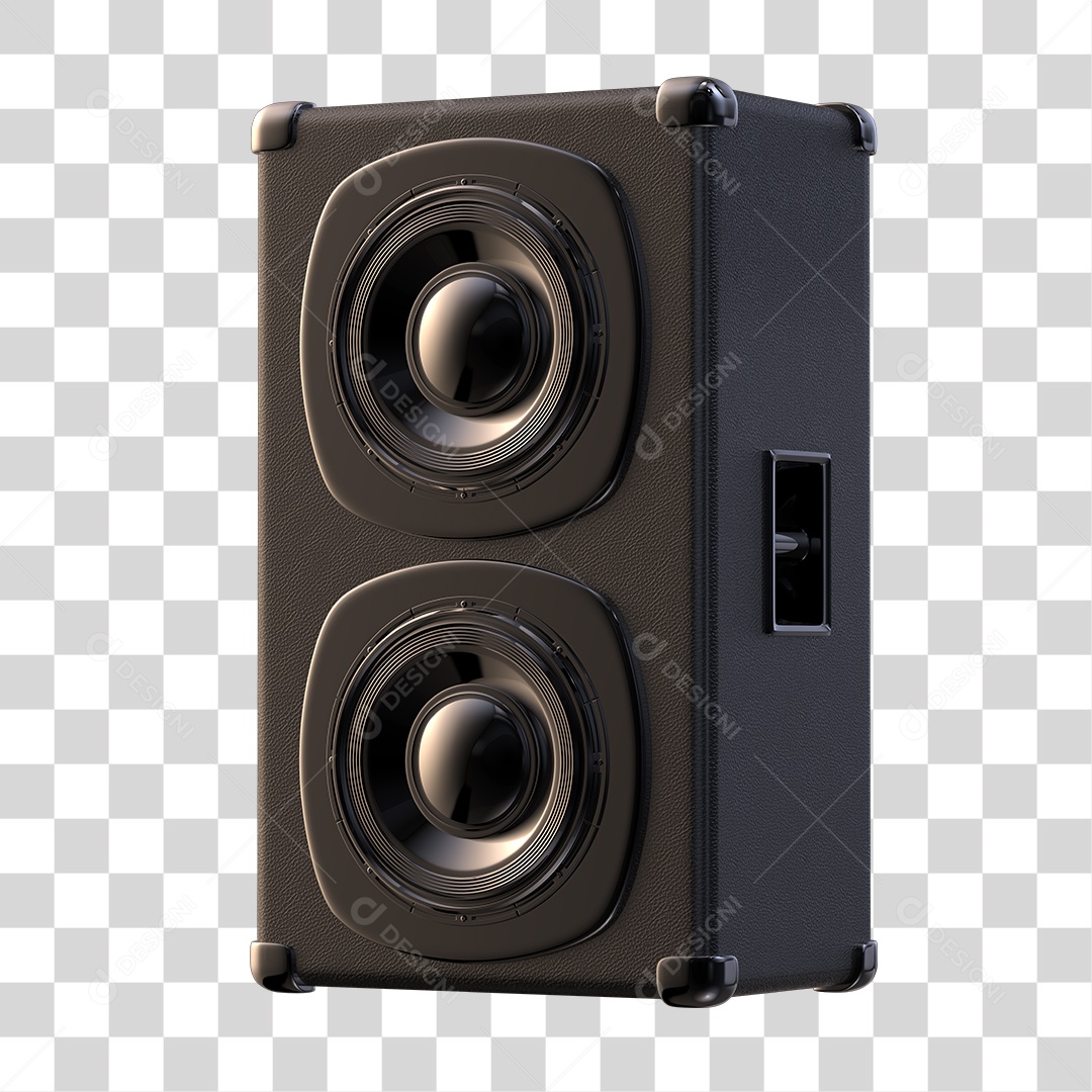 Caixa de Som Mecânico Elemento 3D PNG Transparente