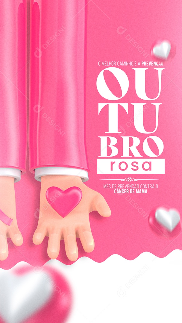 Story Mês de Prevenção ao Câncer de Mama Outubro Rosa Social Media PSD Editável