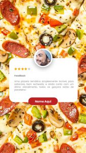 Feedback Pizzaria Pizza Saborosa Story Social Media PSD Editável