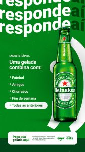 Social Media Story Bebidas Cerveja Enquete Rápida PSD Editável