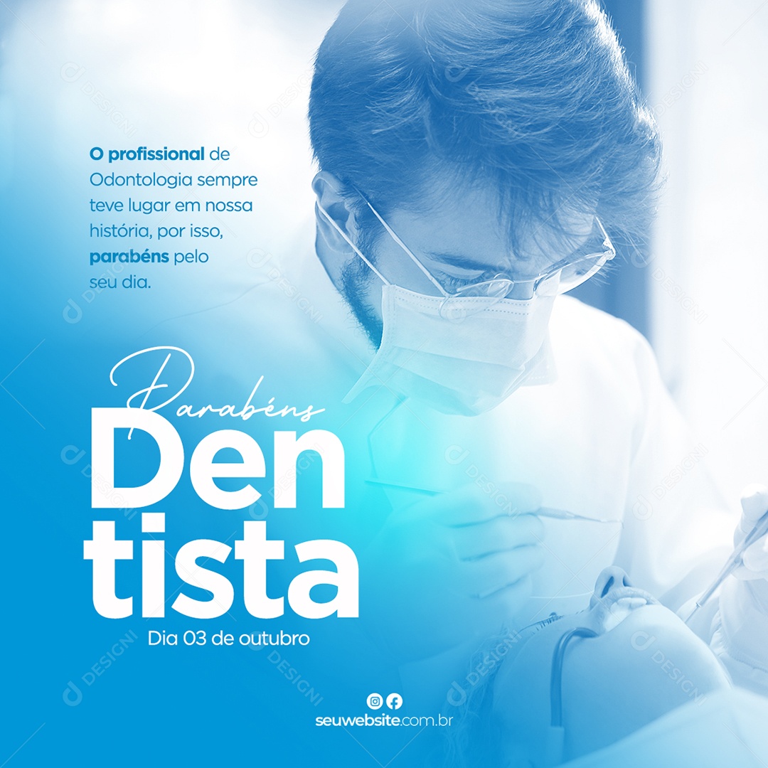 O Profissional de Odontologia Dia do Dentista Social Media PSD Editável