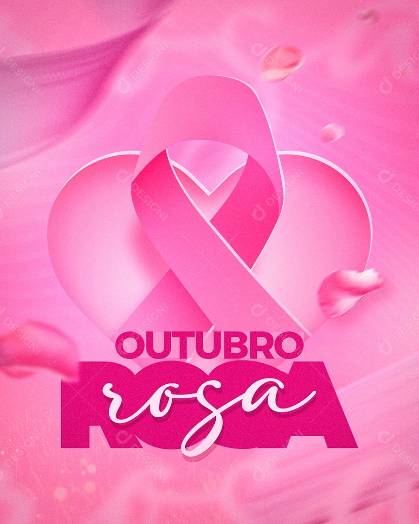 Outubro Rosa Mês de Conscientização sobre o Câncer de Mama Social Media PSD Editável