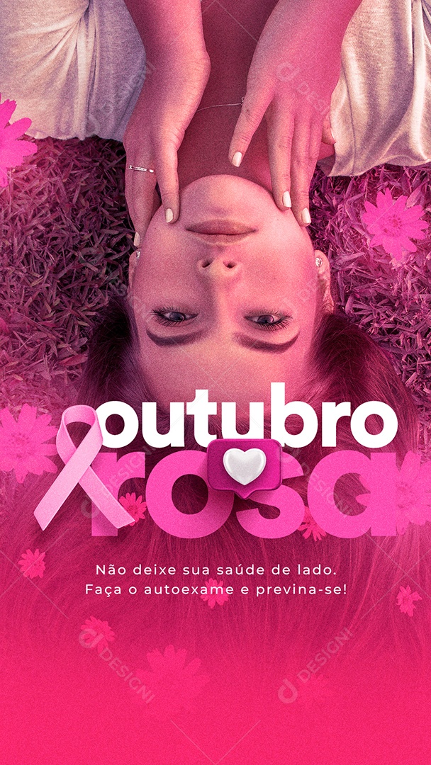 Story Não Deixe sua Saúde de lado faça o Autoexame Outubro Rosa Social Media PSD Editável