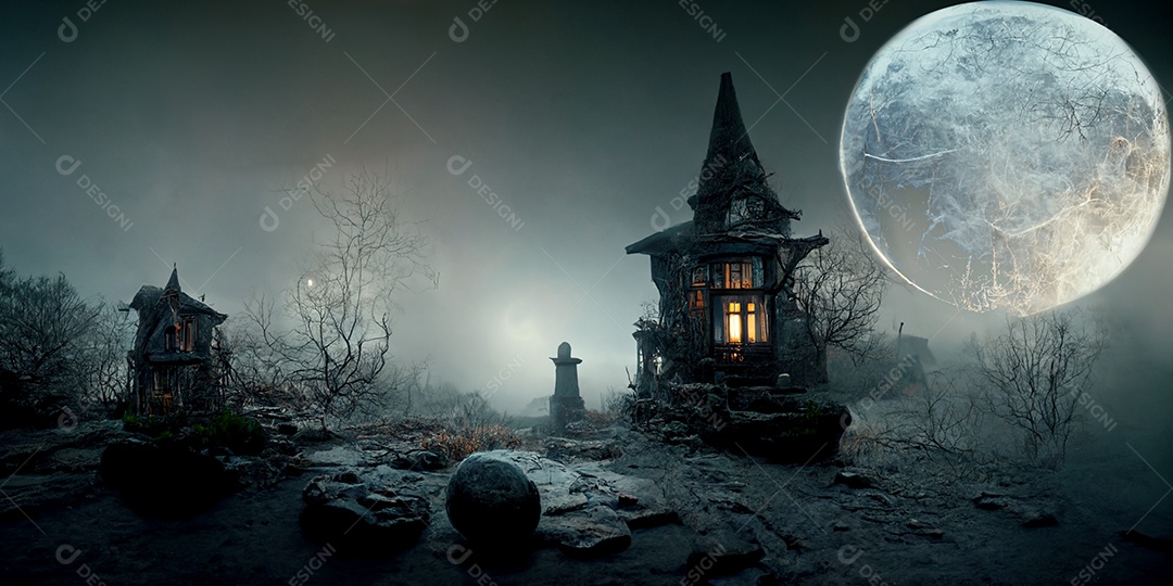 Cenário de Halloween