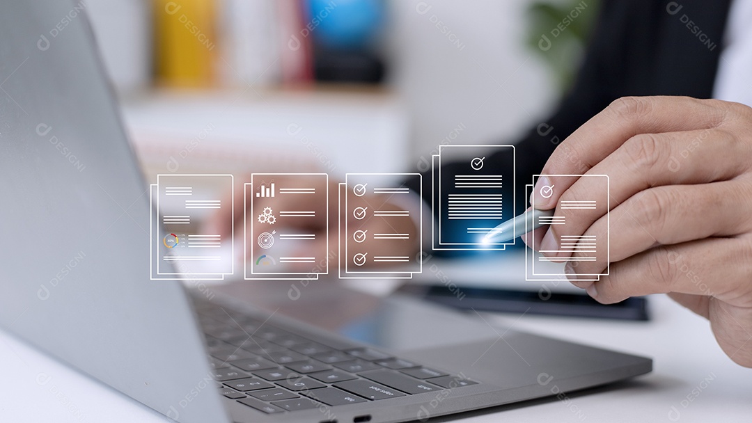 ícones de documentos eletrônicos, gerenciamento de documentos eletrônicos, documentos online