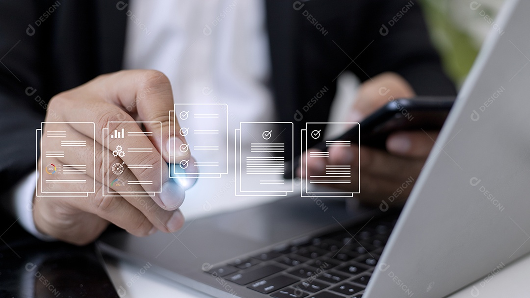 ícones de documentos eletrônicos, gerenciamento de documentos eletrônicos, documentos online