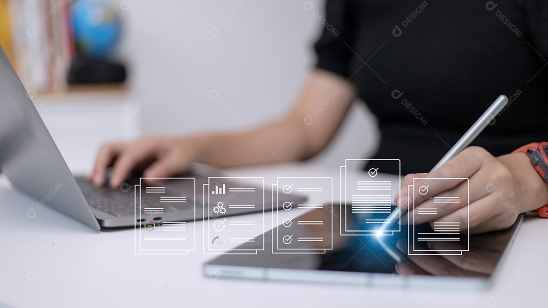 ícones de documentos eletrônicos, gerenciamento de documentos eletrônicos, documentos online