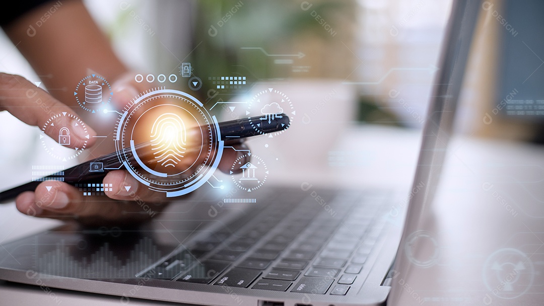 A tecnologia de digitalização de impressões digitais fornece segurança. transformação digital