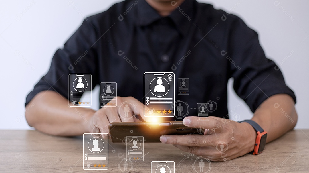 Conceito de serviço de pesquisa especialista em aplicativo de recrutamento online