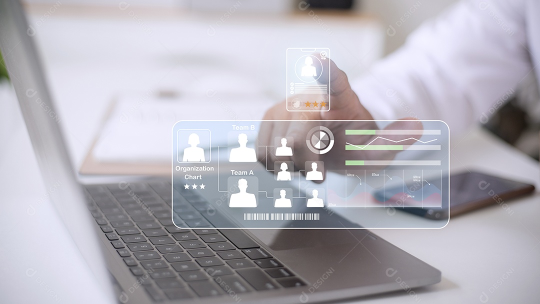 Conceito de serviço de pesquisa especialista em aplicativo de recrutamento online