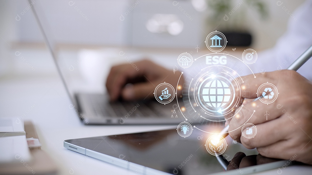 Análise do empresário Negócios de governança social ambiental ESG