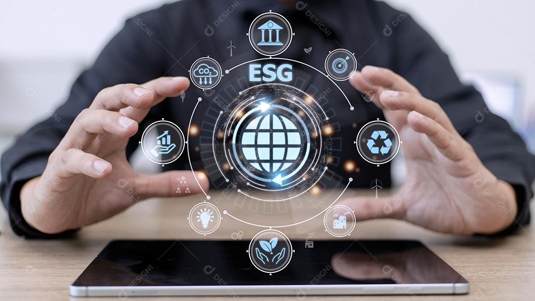 Análise do empresário Negócios de governança social ambiental ESG