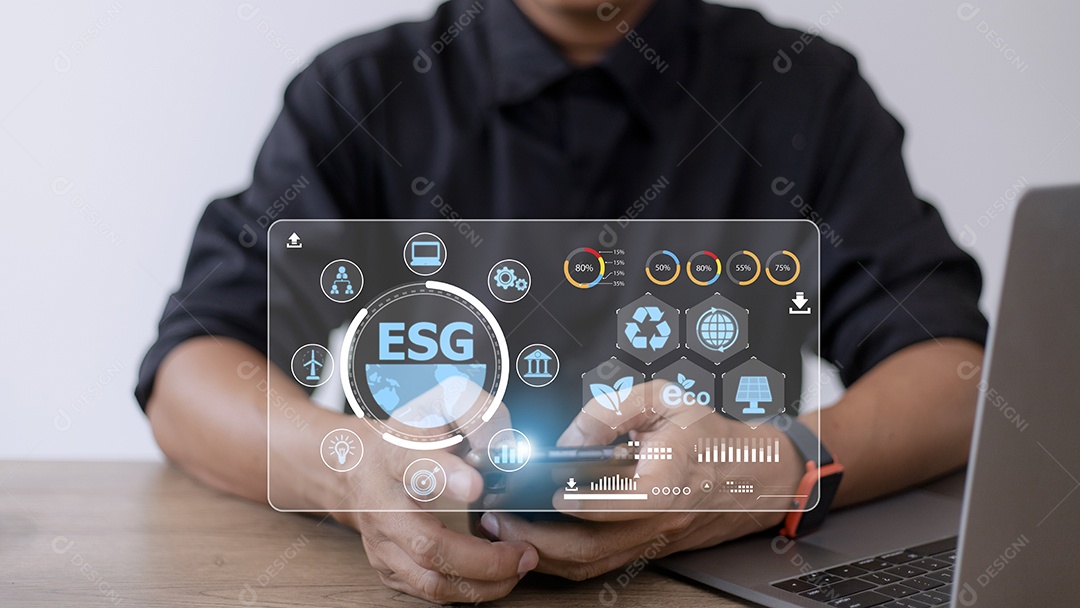 Análise do empresário Negócios de governança social ambiental ESG