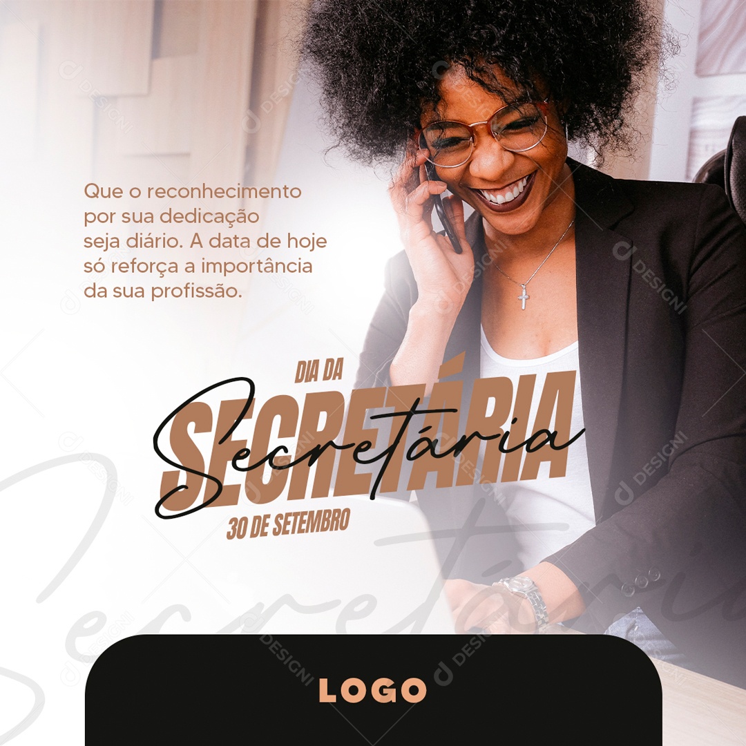 Social Media Dia da Secretária 30 de Setembro PSD Editável