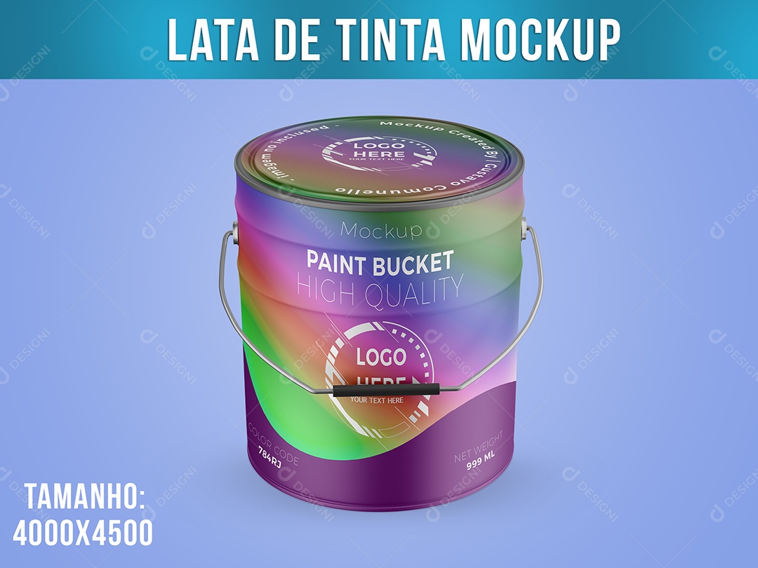 Lata de Tinta Mockup PSD