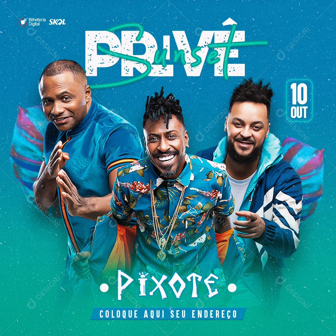 Flyer Privê Pixote Shows Social Media PSD Editavel