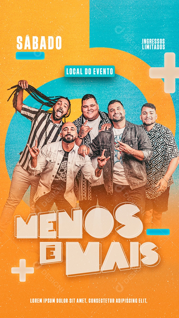 Flyer Menos é Mais Sábado Venha Participar Social Media PSD Editavel