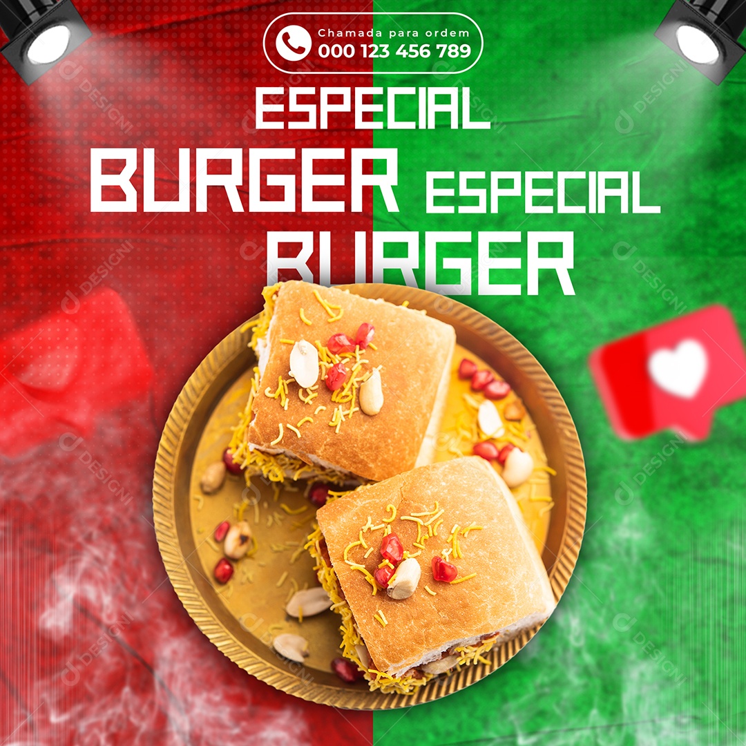 Especial Burger Hambúrguer Social Media PSD Editável