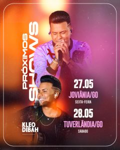 Flyer Agenda Julho Kleo Dibah Shows Social Media PSD Editável