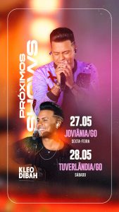 Flyer Agenda Julho Kleo Dibah Shows Social Media PSD Editável