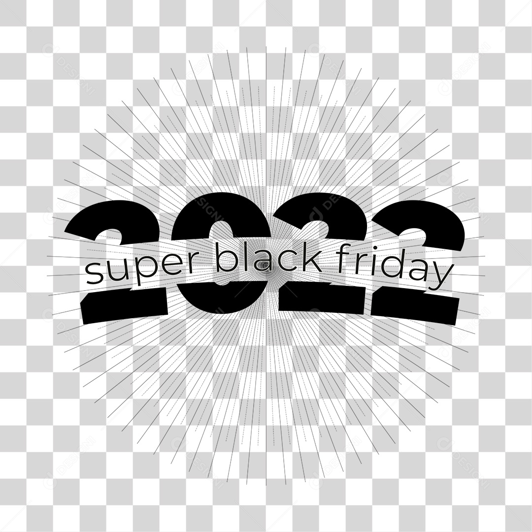 Selo Black Friday Preto e Vermelho 2D 2022 PNG Transparente