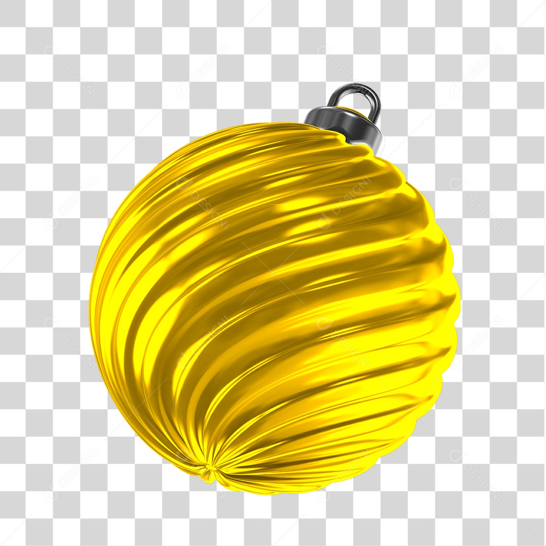 Elemento 3D Bola de Natal Bola de Natal PNG Transparente Sem Fundo