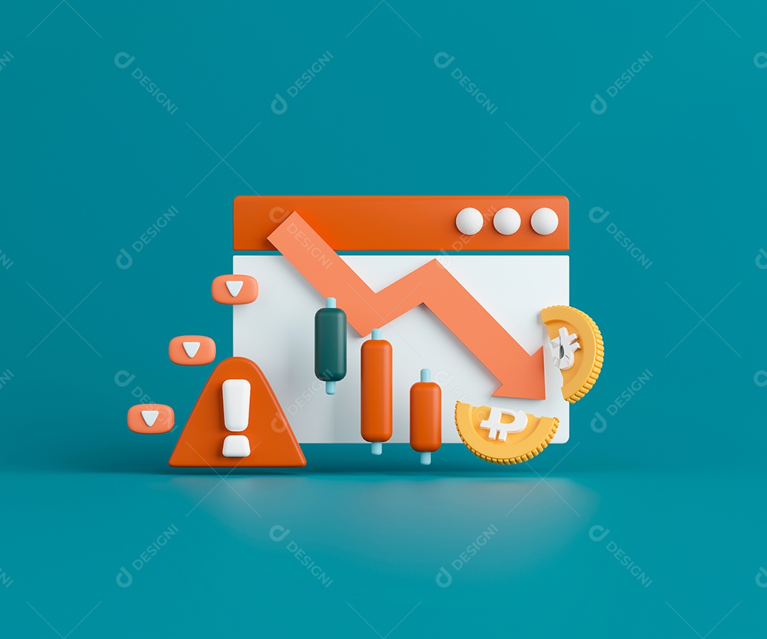 Conceito criptomoedas de Bitcoin