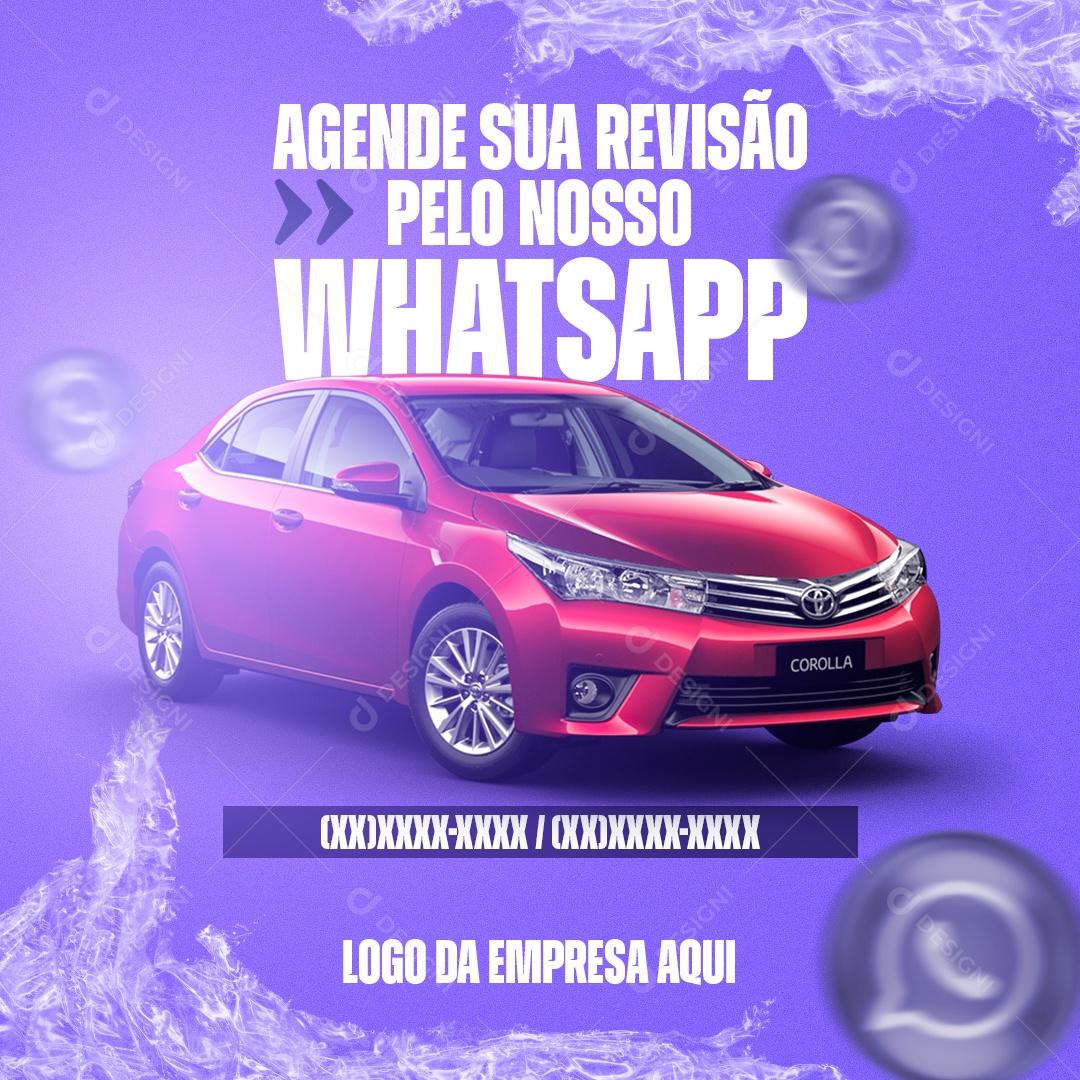 Agenda Sua Revisão Pelo Nosso WhatsApp Social Media PSD Editável