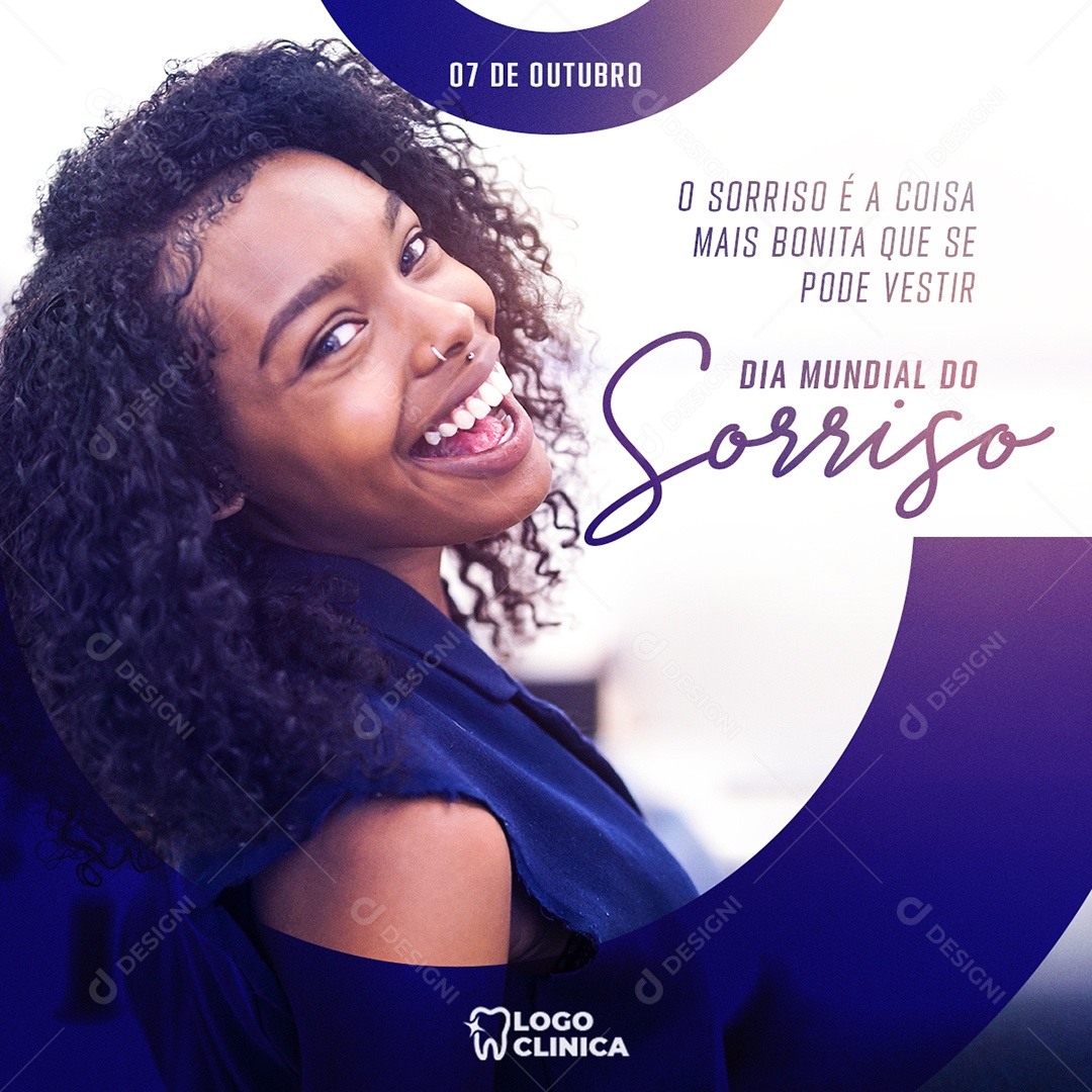 Dia Mundial do Sorriso 7 de Outubro Social Media PSD Editável