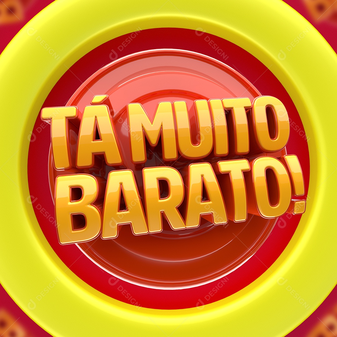 Selo 3D Para Composições Tá Muito Barato PSD