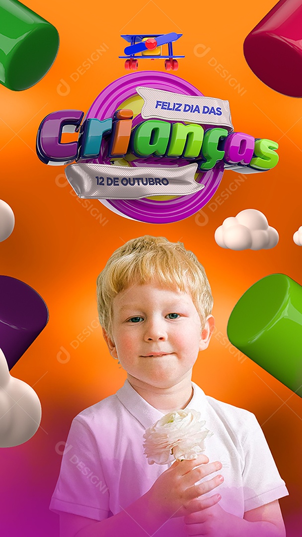 Happy Children's Day October 12 Social Media Editable PSD