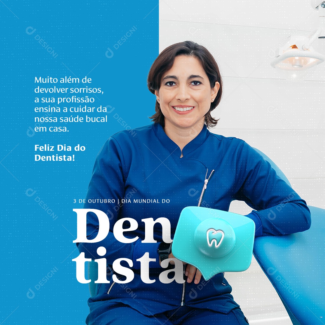 Social Media Dia Mundial do Dentista 03 de Outubro PSD Editável