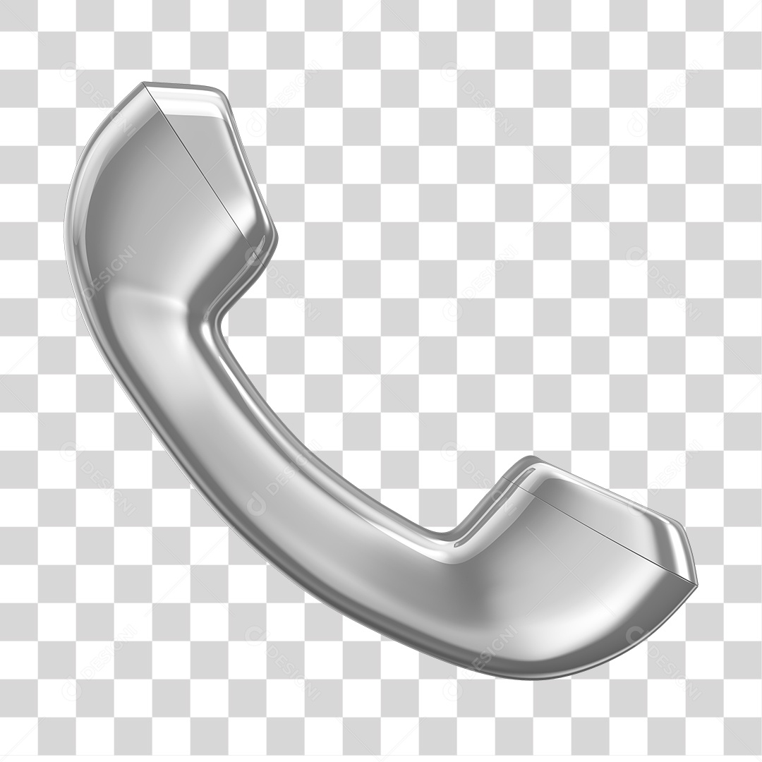 Telefone Fixo Branco Elemento 3D PNG